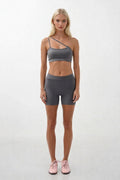 Cross Strap Gray Bra