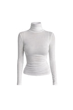 Turtleneck White Transparent Blouse