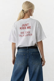 Oversized White T-Shirt with Back Print