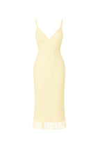 Strappy Guipure Yellow Maxi Dress