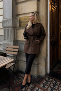 Sash Detail Basic Brown Trench Coat