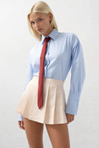 Pleated Mini Stone Skort