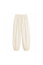Yellow Modal Balloon Trousers with Elasticated Waist Detail