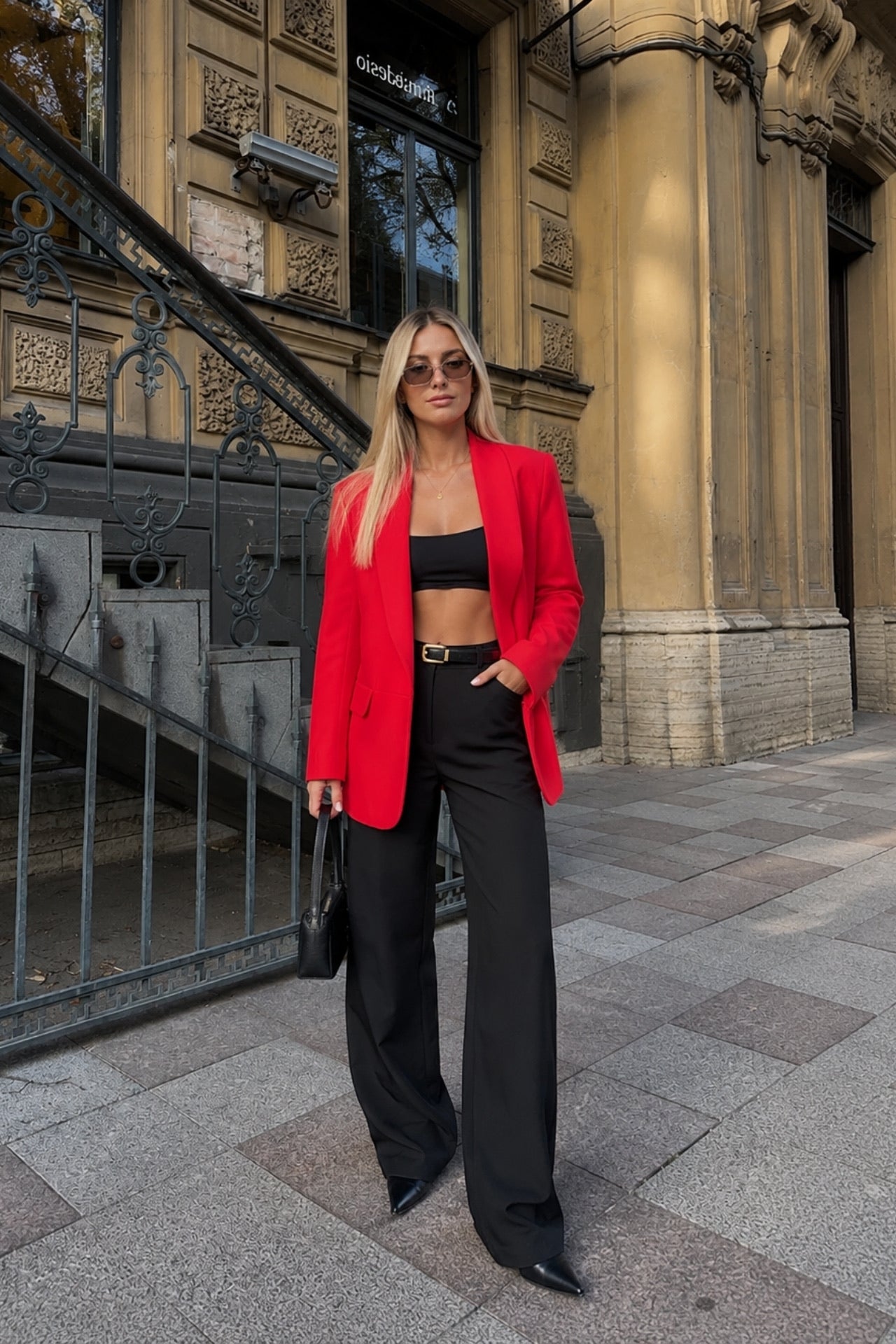 Shawl Collar Lined Red Blazer Jacket