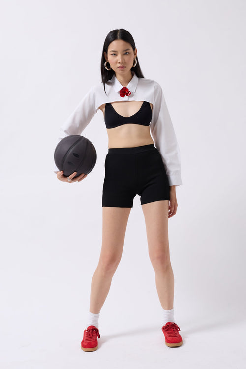 Biker Black Shorts