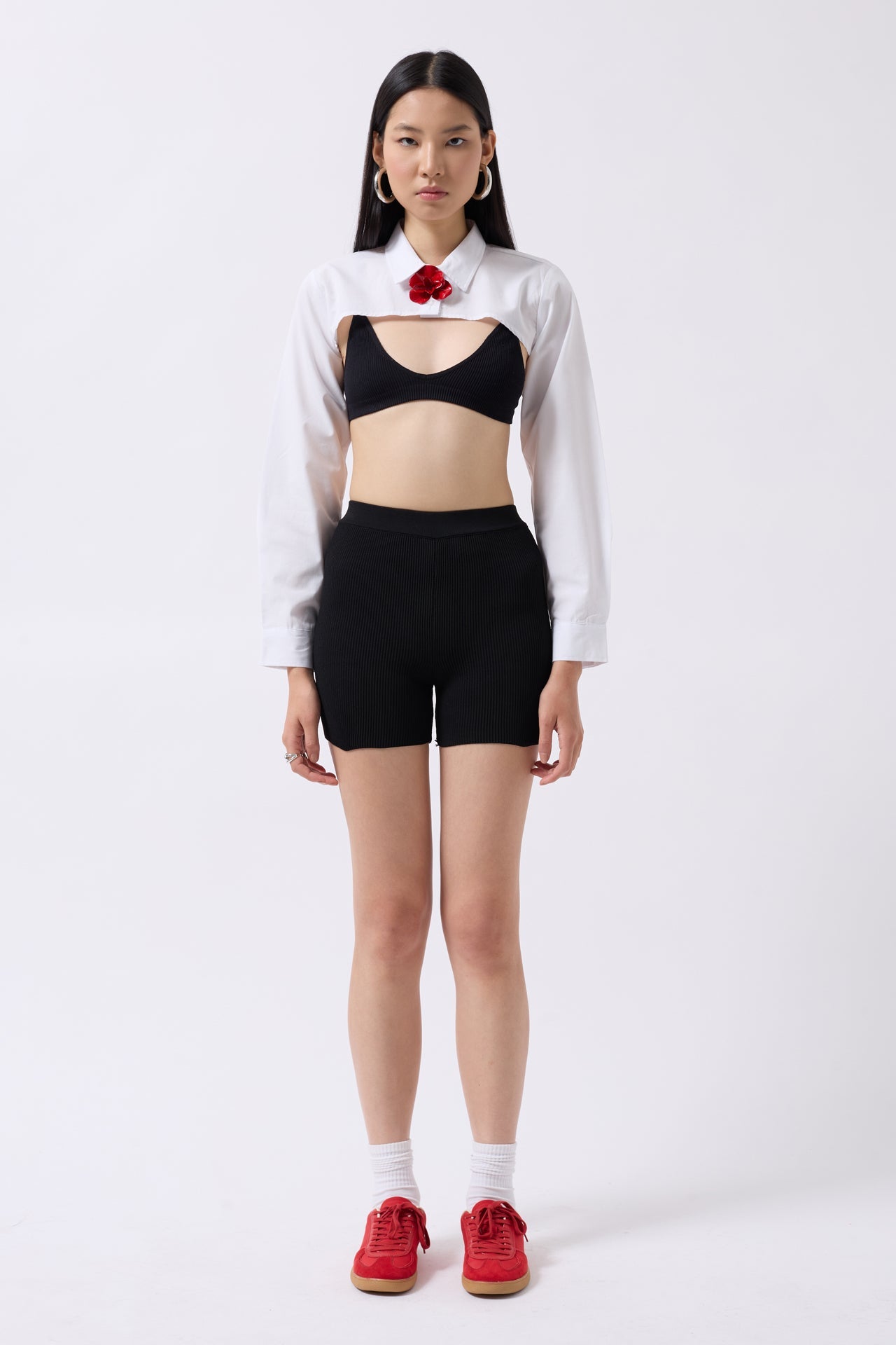 Biker Black Shorts