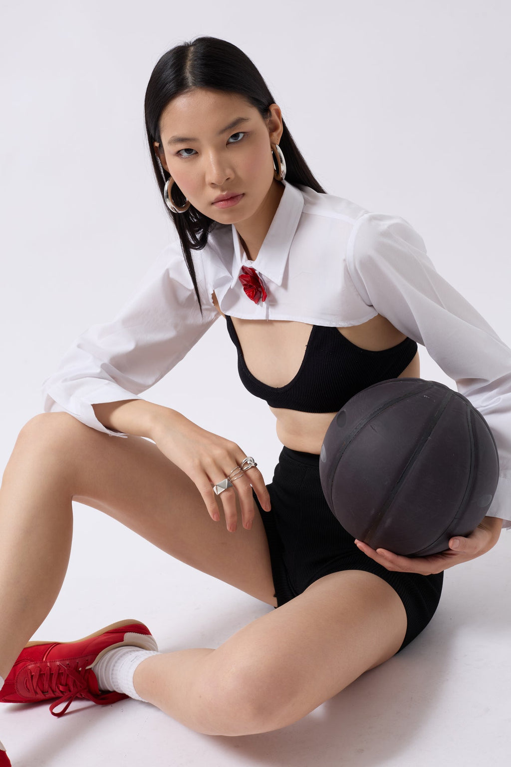 Biker Black Shorts