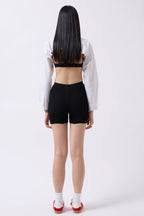 Biker Black Shorts