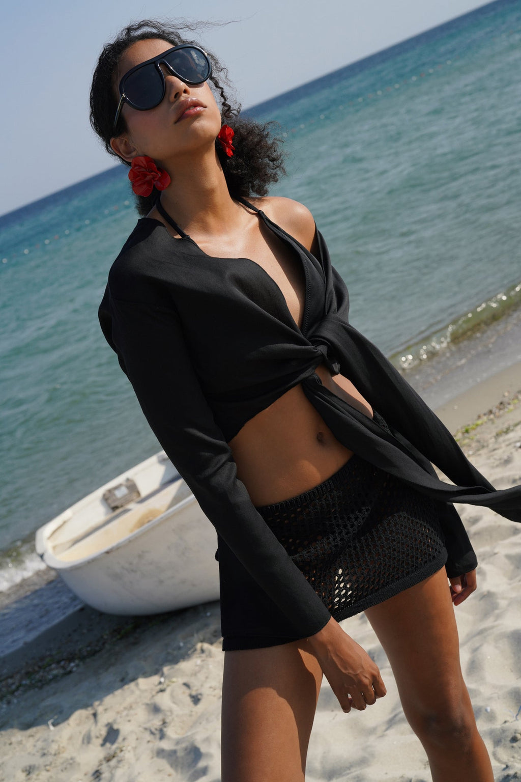 Knit Black Mini Skirt