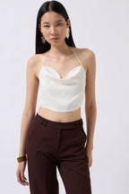 Degaje Neck Back Detay Ecru Blouse