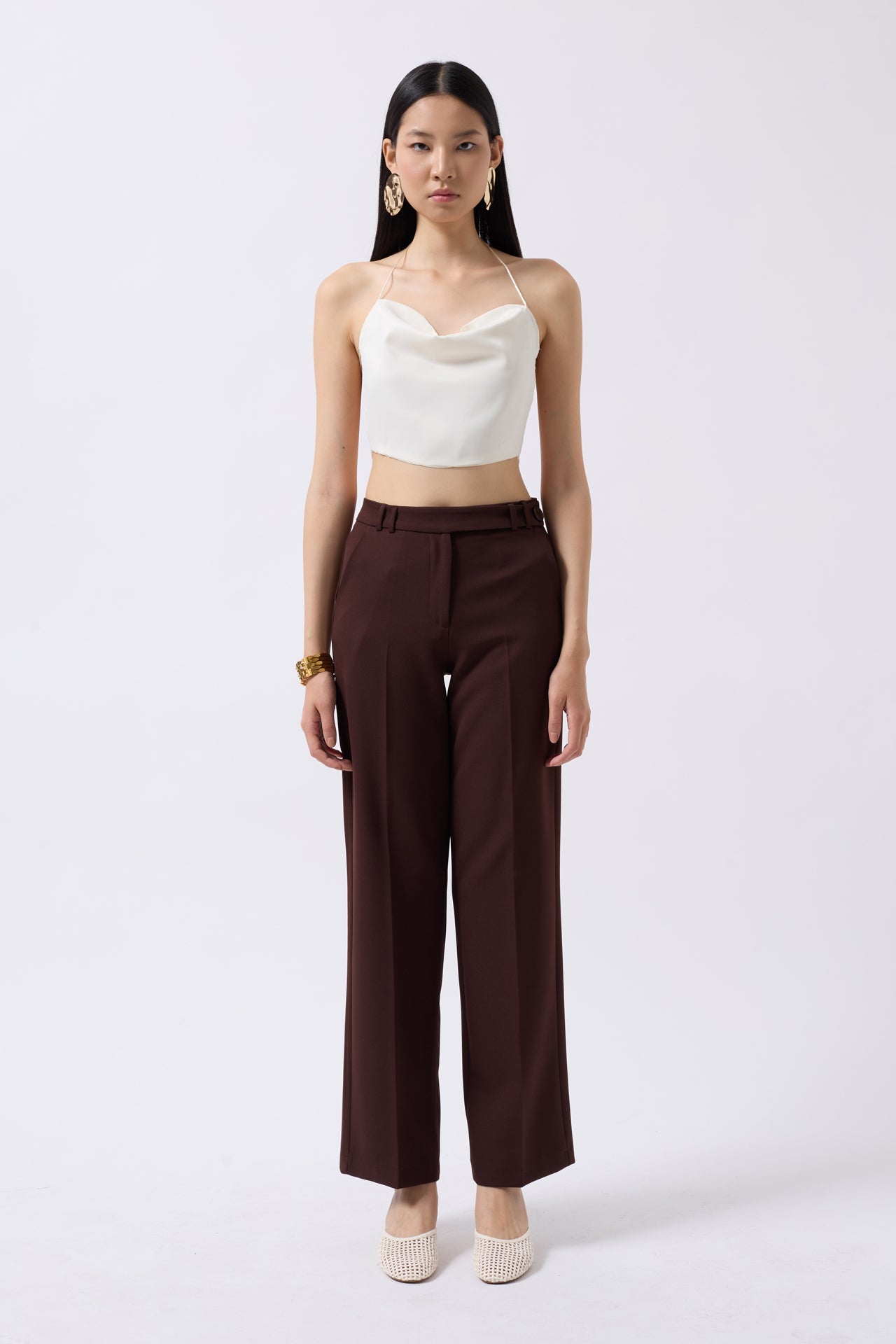 Degaje Neck Back Detay Ecru Blouse