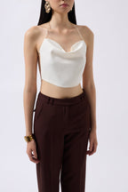 Degaje Neck Back Detay Ecru Blouse