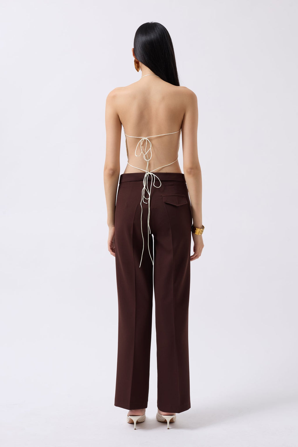 Degaje Neck Back Detay Ecru Blouse