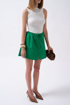 Cutout Ribbed White Blouse
