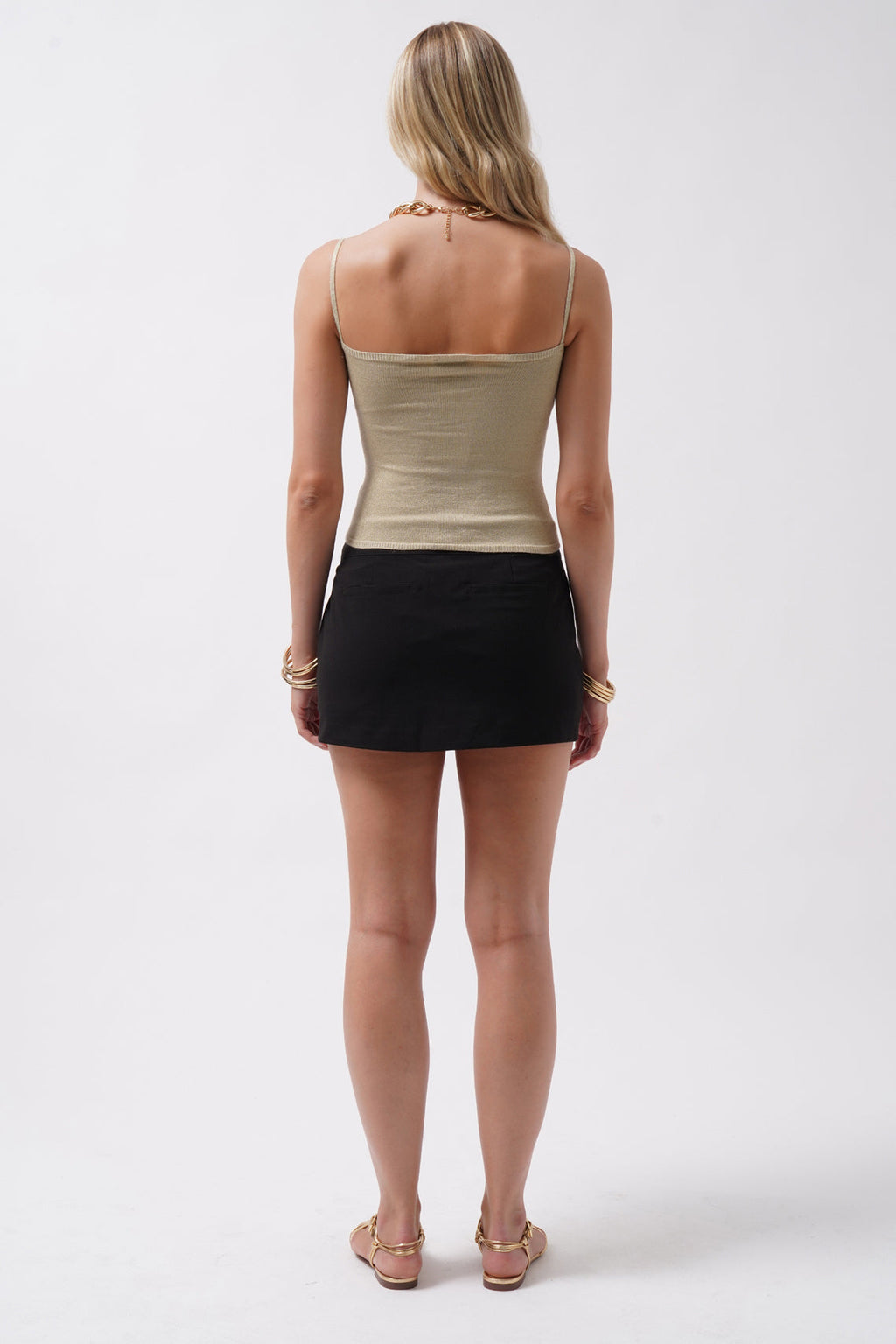 Strap Detay Parlak Bottomn Knit Blouse