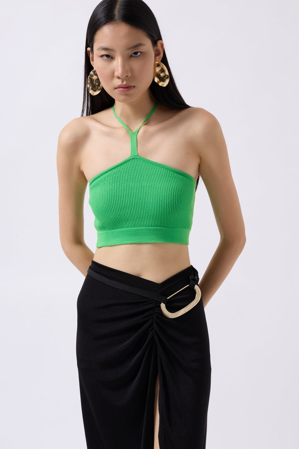 Pencere Detay Ribbed Lime Crop
