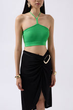 Pencere Detay Ribbed Lime Crop