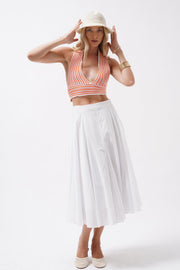 Striped Neck Tie Salmon Crop