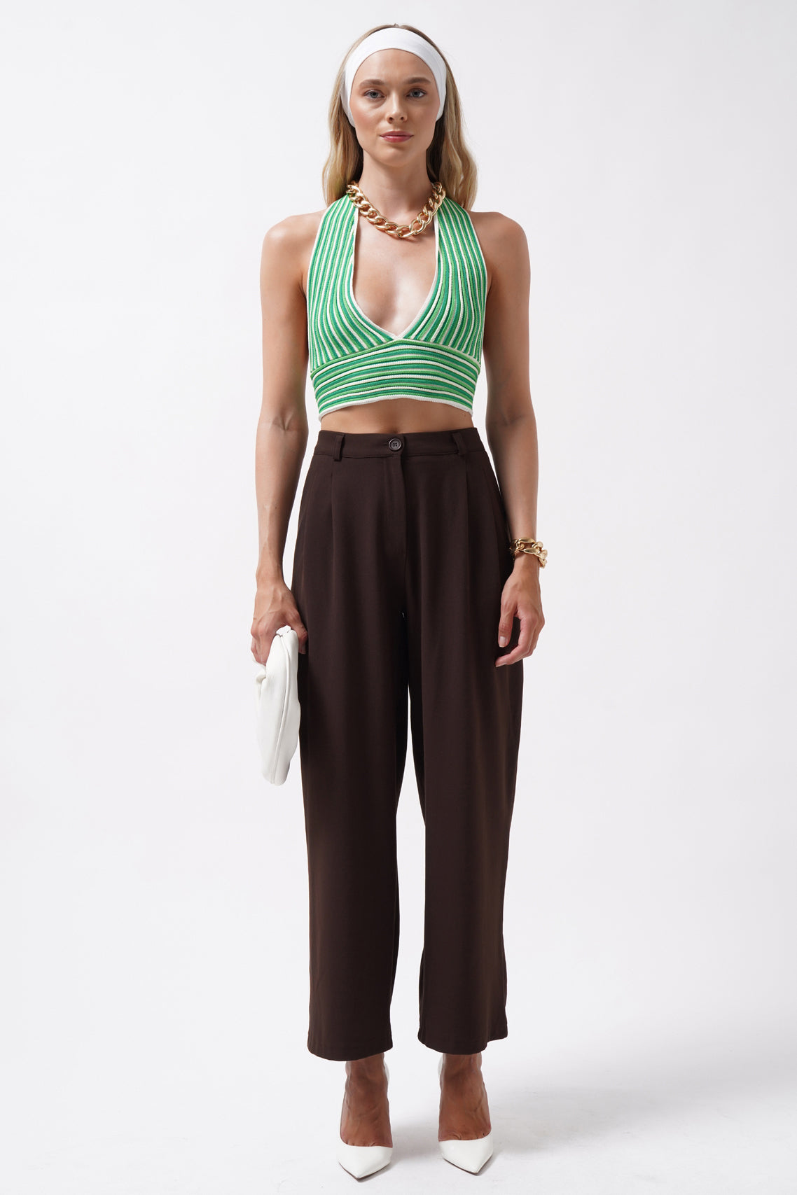 Striped Neck Tieli Lime Crop