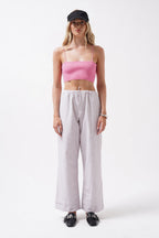 Thin Strap Pink Crop Top
