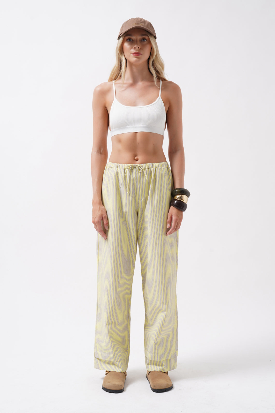 Back Cutout White Sporcu Bra