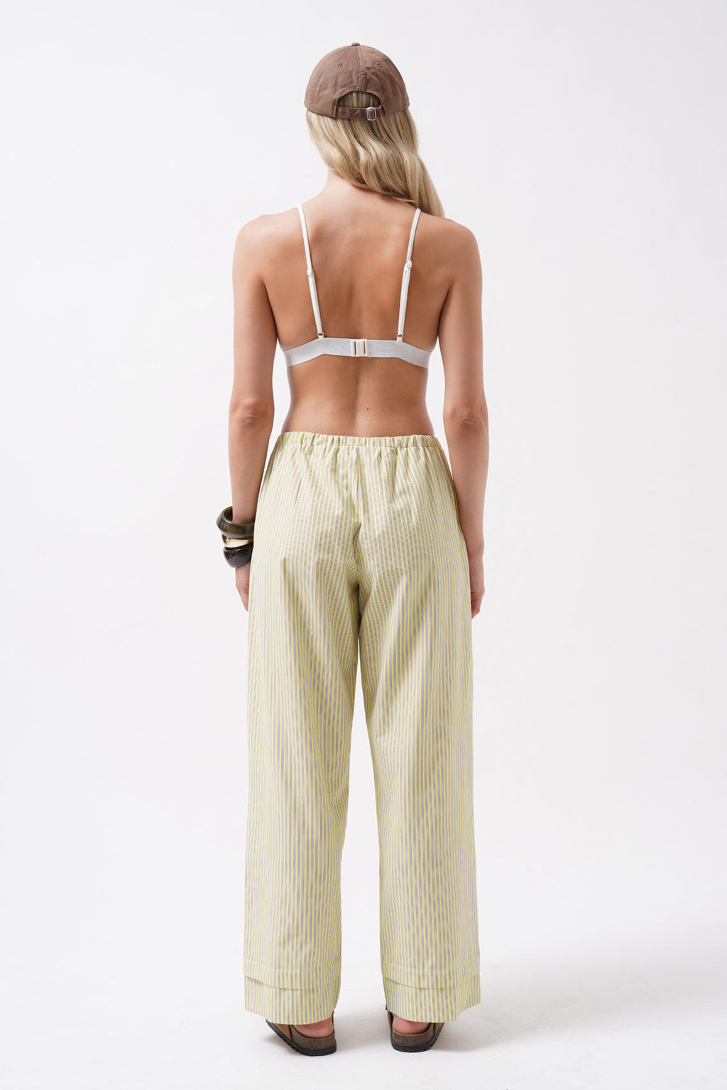 Back Cutout White Sporcu Bra