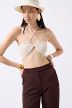 Bust Cutout Textured Stone Bra