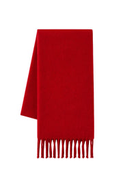 Soft Textured Red Basic Scarf