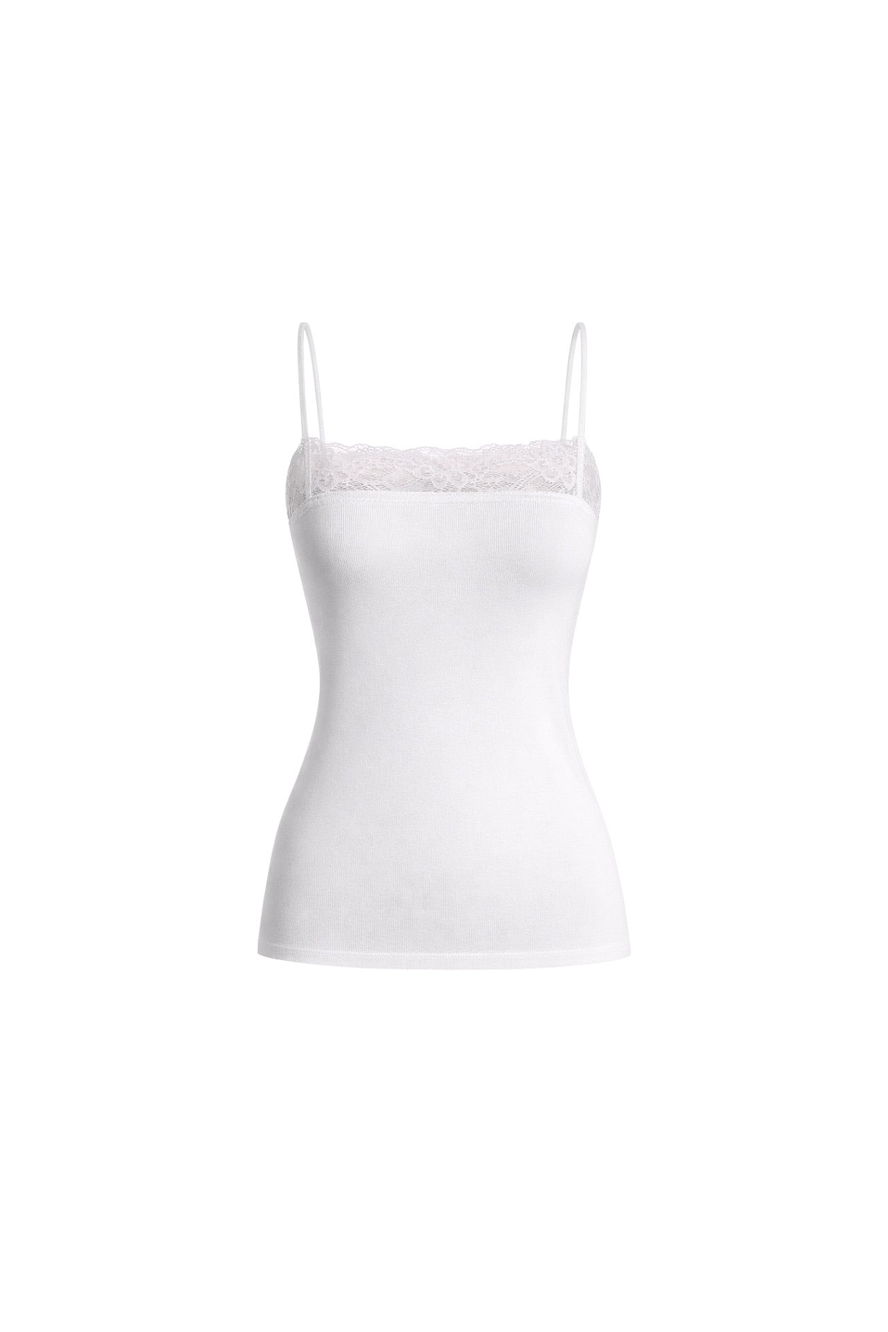 Strappy Lace Detail White Knit Blouse