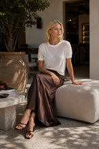Crew Neck Transparent Textured White Blouse