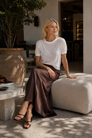 Crew Neck Transparent Textured White Blouse