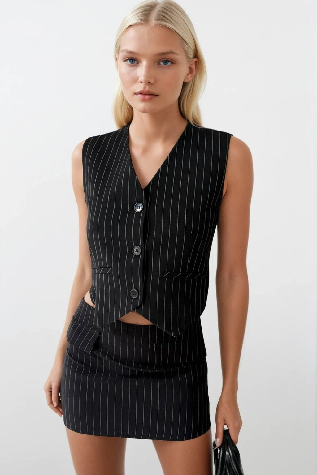 Striped Dark Gray Vest