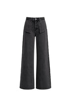 Pocket Detail Reverse Stitch Black Jean