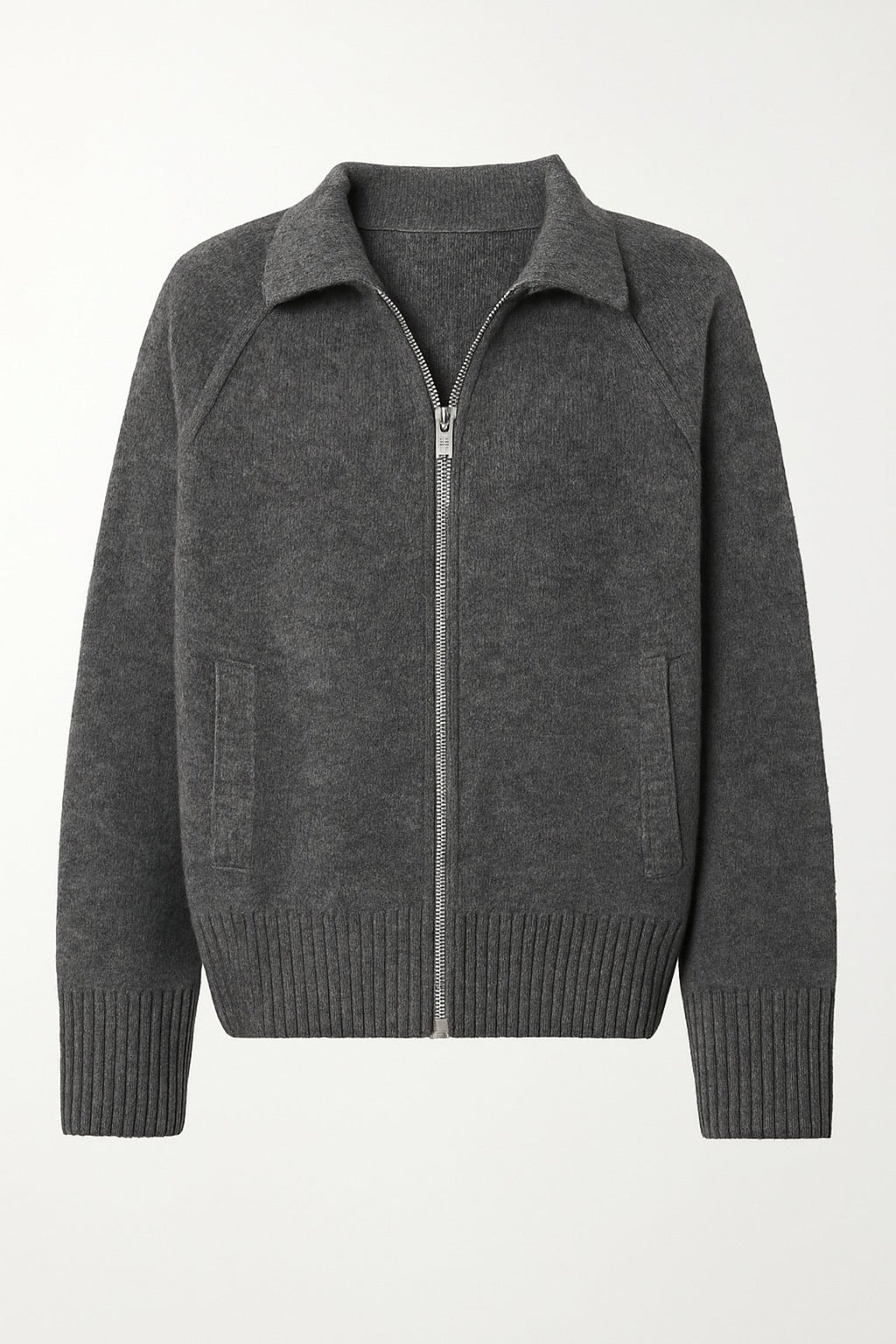 Turtleneck Zipper Detail Anthracite Sweater