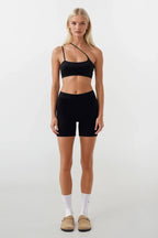 Cross Strap Black Bra