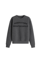 Crew Neck Kabartma Baskili Anthracite Sweatshirt