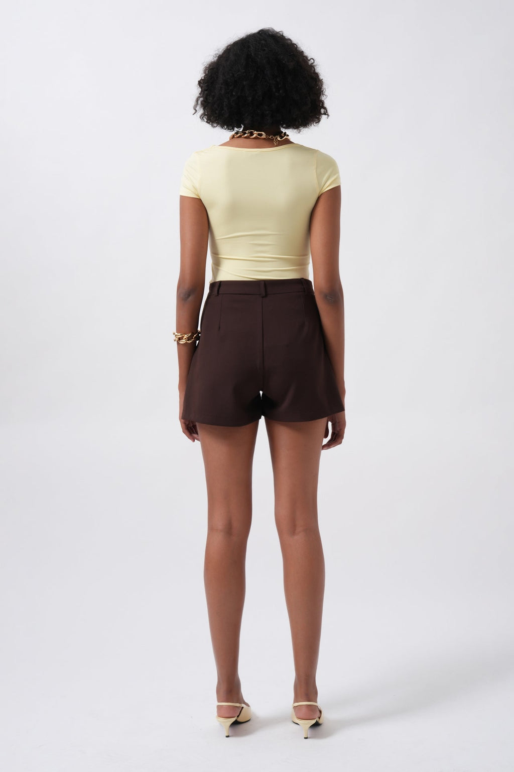Window Detail Mini Cut-Out Yellow Blouse