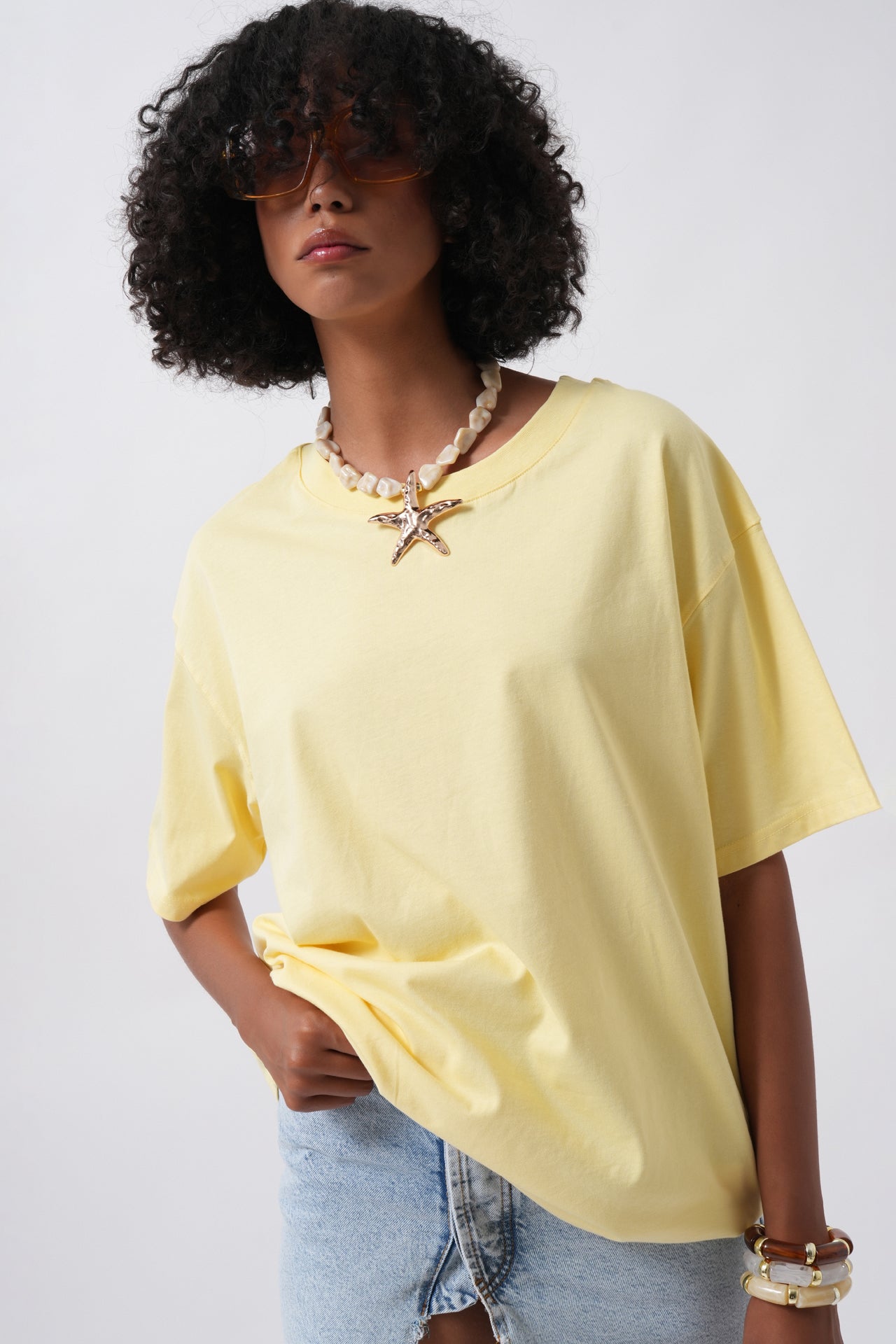 Basic Oversize Yellow T-Shirt