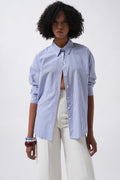 Striped Basic Blue Shirt
