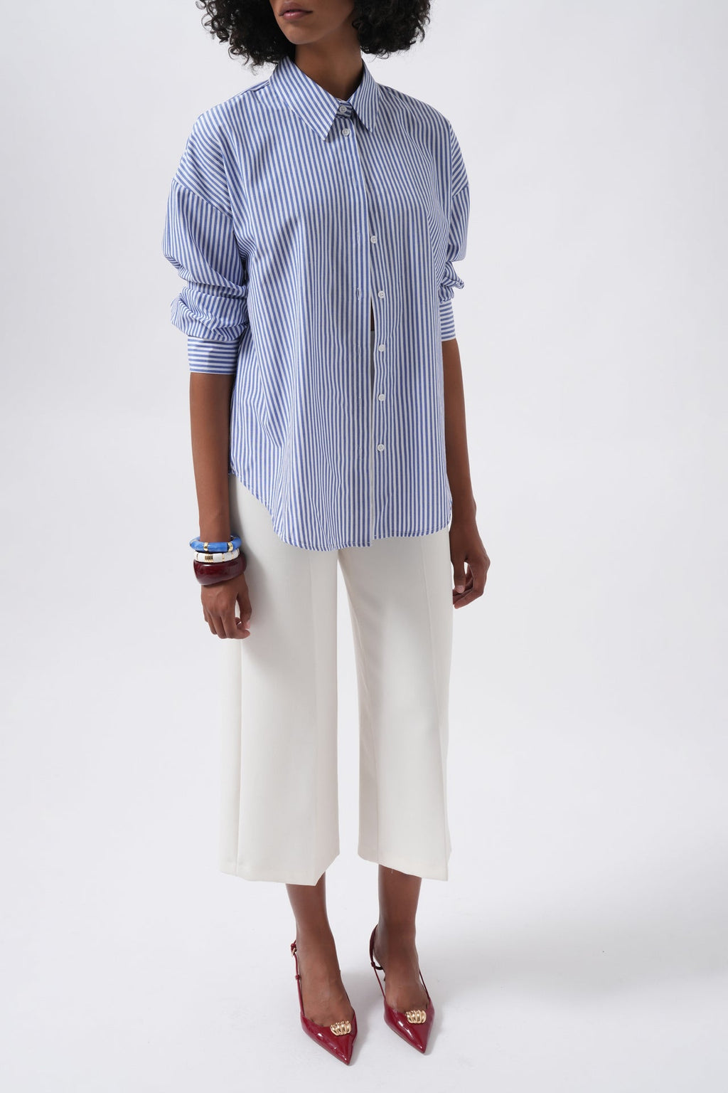 Striped Basic Blue Shirt
