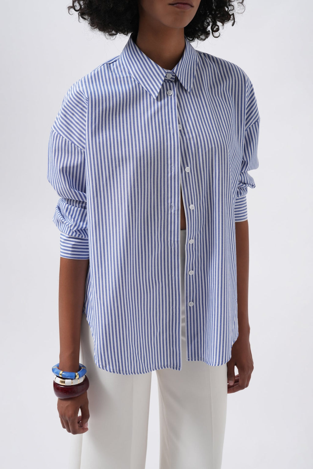 Striped Basic Blue Shirt