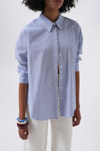 Striped Basic Blue Shirt
