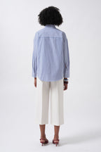 Striped Basic Blue Shirt