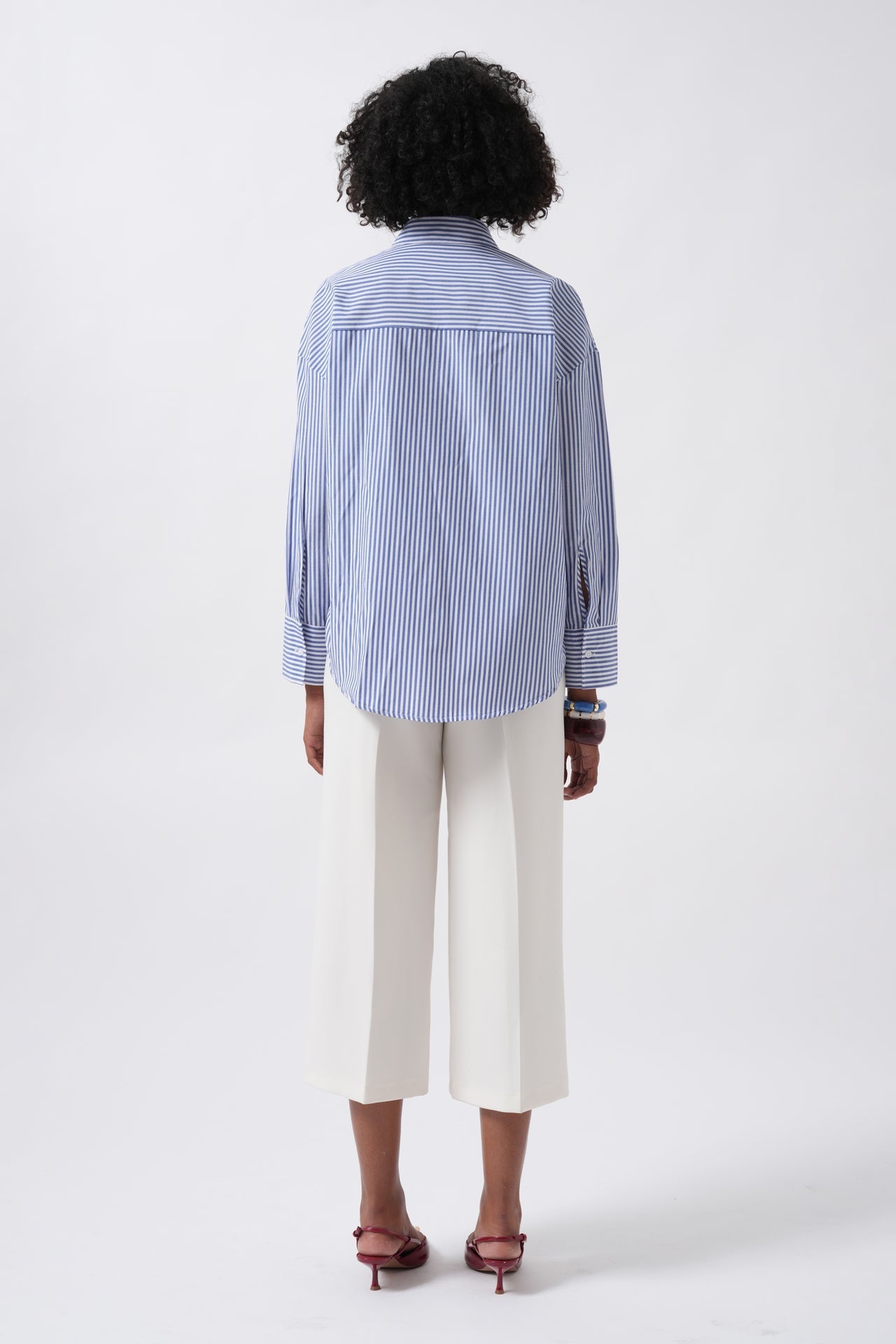 Striped Basic Blue Shirt
