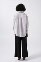 Striped Pocket Detail Pink Shirt
