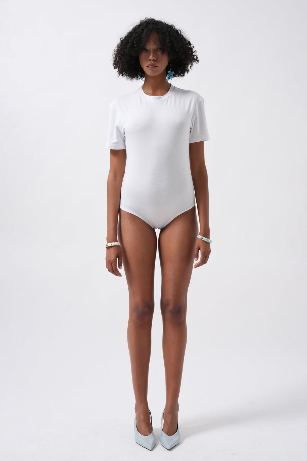 T-Shirt Detail White Bodysuit
