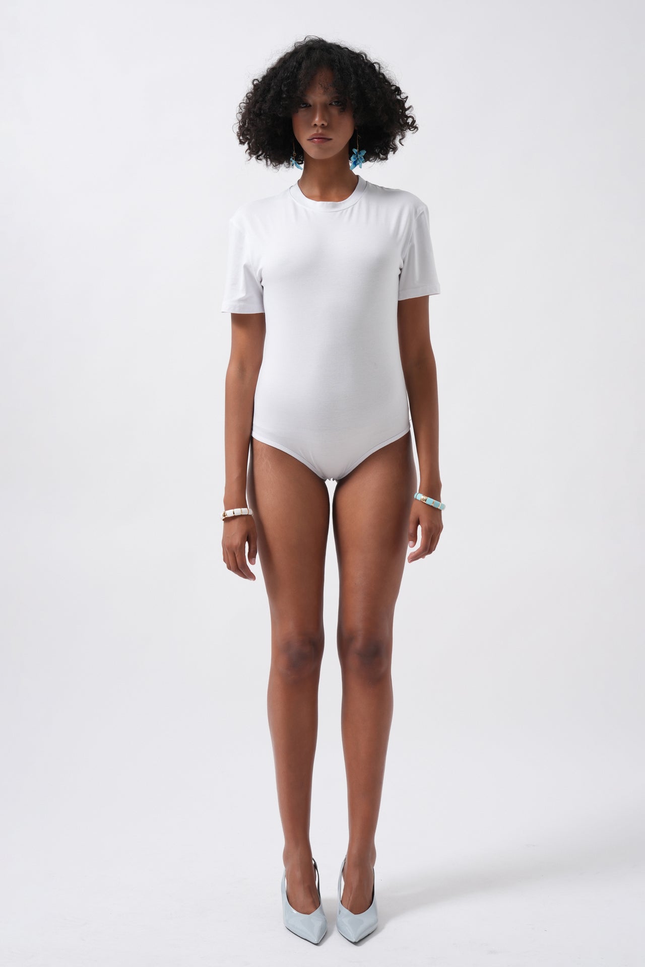 T-Shirt Detail White Bodysuit