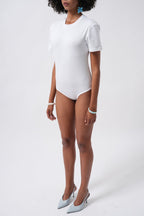 T-Shirt Detail White Bodysuit