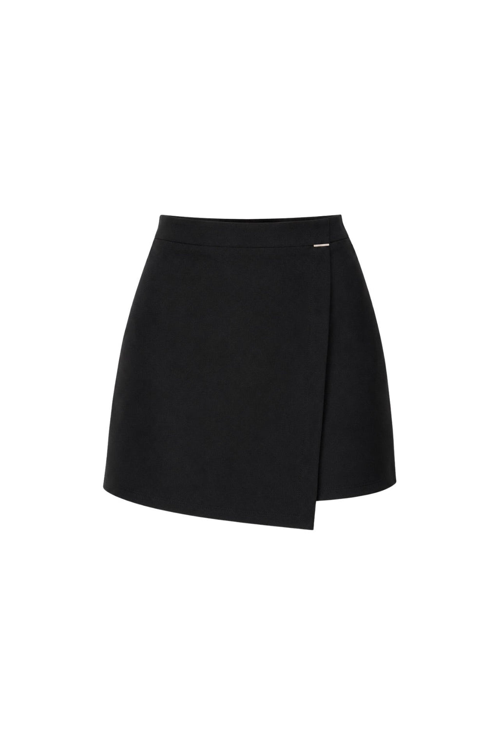 Accessory Detail Wrap Black Mini Skirt