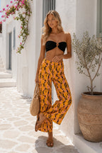 Patterned Pipe Leg Mango Trousers